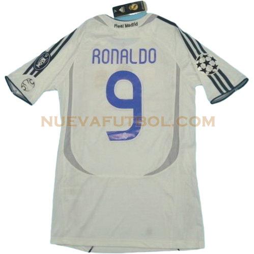 primera camiseta ronaldo 9 real madrid 2006-2007 hombre