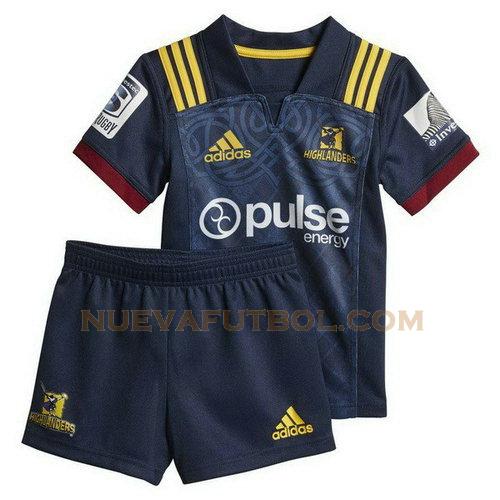 primera camiseta rugby highlanders 2018 azul niño
