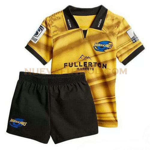 primera camiseta rugby hurricanes 2018 amarillo niño