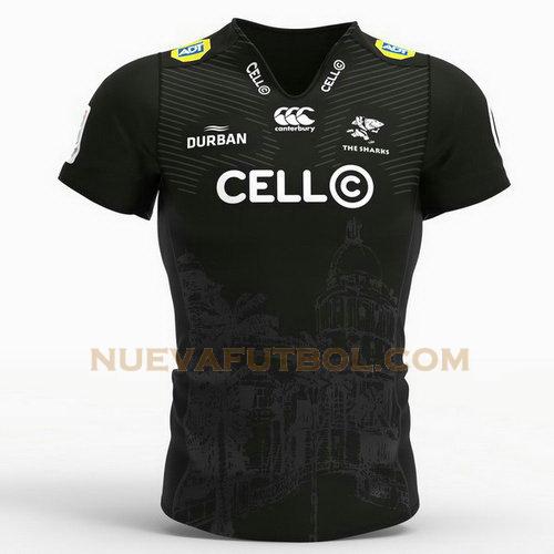 primera camiseta rugby sharks 2018 negro hombre