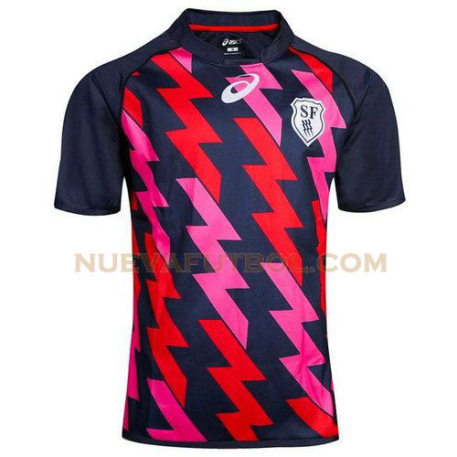 primera camiseta rugby stade français paris 2017-2018 azul hombre