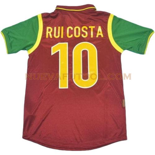 primera camiseta rui costa 10 portugal copa mundial 1998 hombre