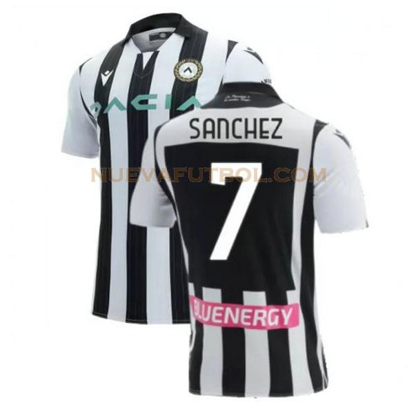 primera camiseta sanchez 7 udinese calcio 2021 2022 negro blanco hombre