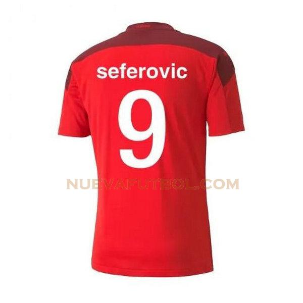 primera camiseta seferovic 9 suiza 2020-2021 rojo hombre