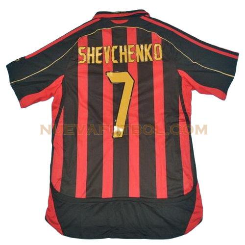 primera camiseta shevchenko 7 ac milan 2006-2007 hombre