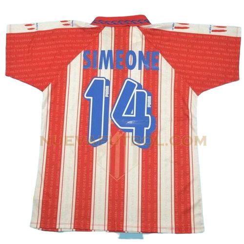 primera camiseta simeone 14 atletico madrid 1995-1996 hombre