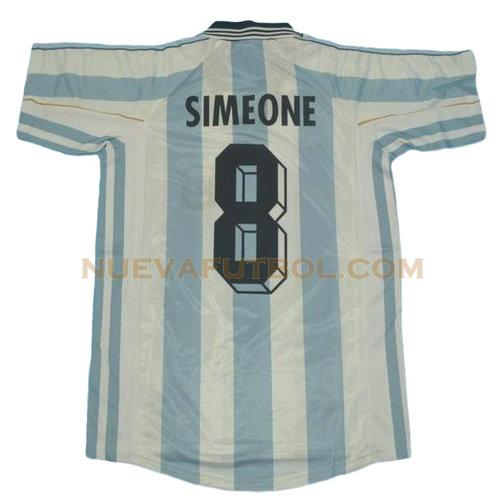 primera camiseta simeone 8 argentina copa mundial 1998 hombre