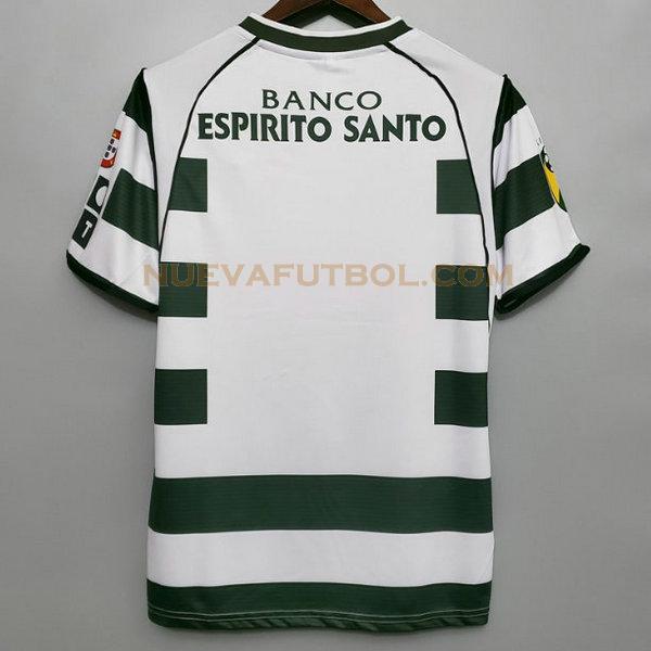  primera camiseta sporting de lisbos 2001-2003 blanco hombre