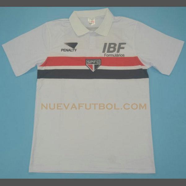 primera camiseta são paulo 1991 blanco hombre