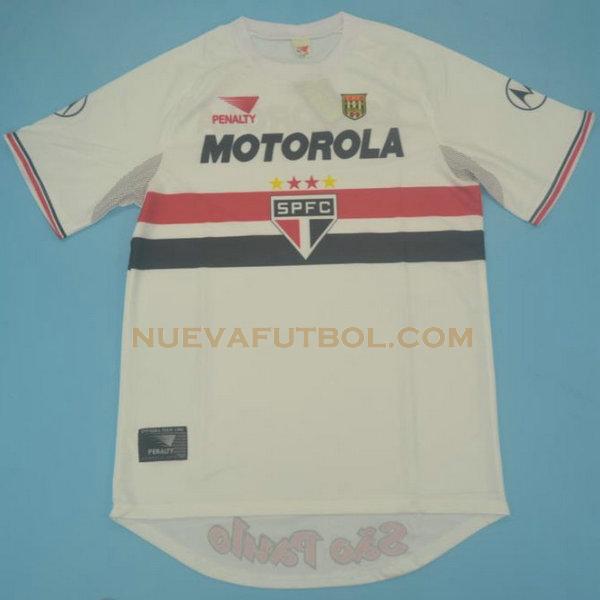 primera camiseta são paulo 1999-2000 blanco hombre