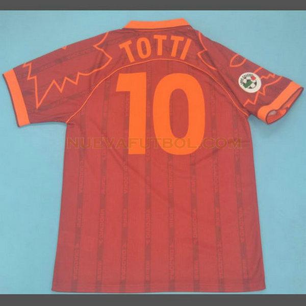 primera camiseta totti 10 as roma 1999-2000 rojo hombre