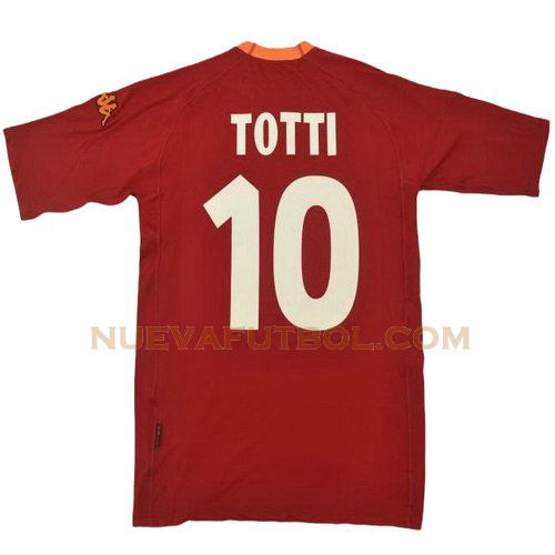 primera camiseta totti 10 as roma 2000-2001 hombre