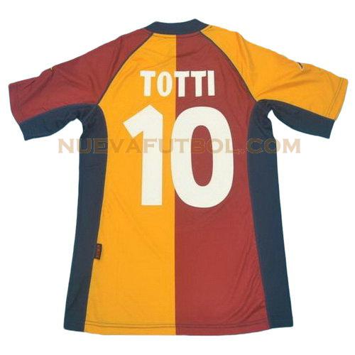 primera camiseta totti 10 as roma 2001-2002 hombre