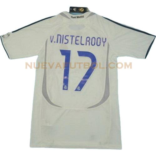 primera camiseta van nistelrooy 17 real madrid 2006-2007 hombre