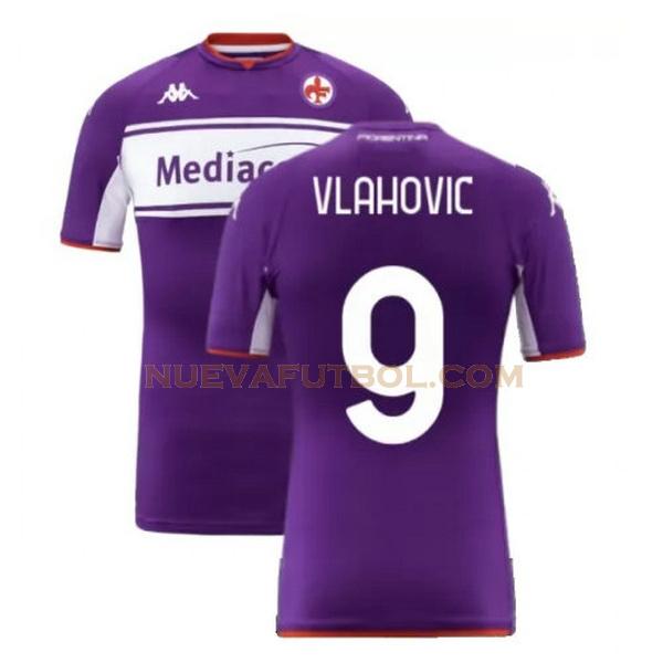 primera camiseta vlahovic 9 fiorentina 2021 2022 púrpura hombre