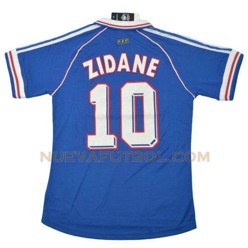 primera camiseta zidane 10 francia copa mundial 1998 hombre