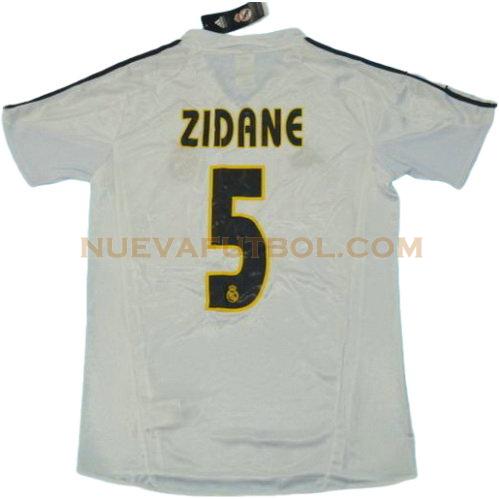 primera camiseta zidane 5 real madrid 2003-2004 hombre