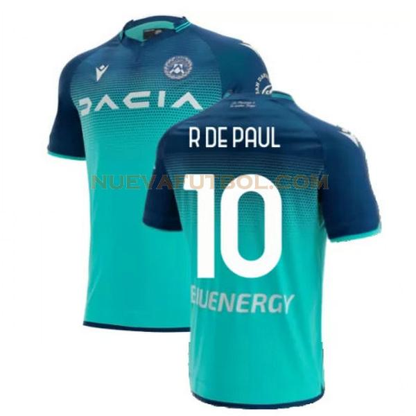 segunda camiseta (r de paul 10 udinese calcio 2021 2022 verde hombre