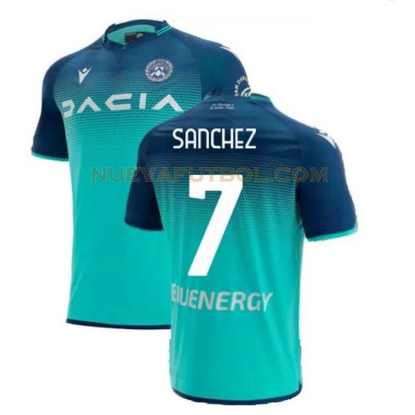 segunda camiseta (sanchez 7 udinese calcio 2021 2022 verde hombre