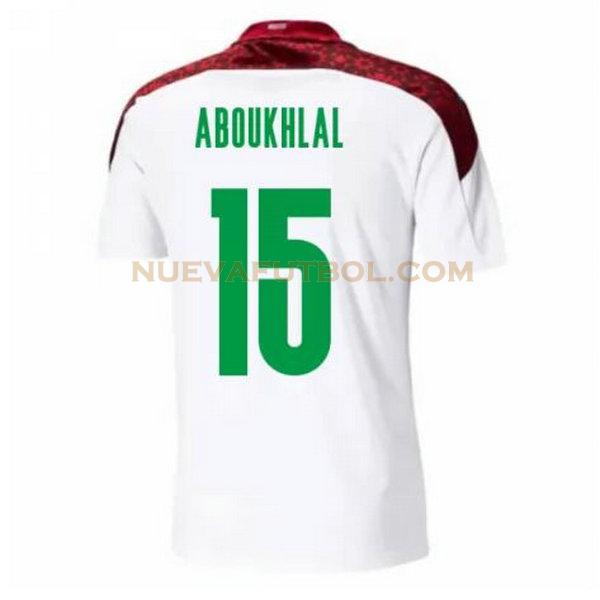 segunda camiseta aboukhlal 15 marruecos 2020-2021 blanco hombre