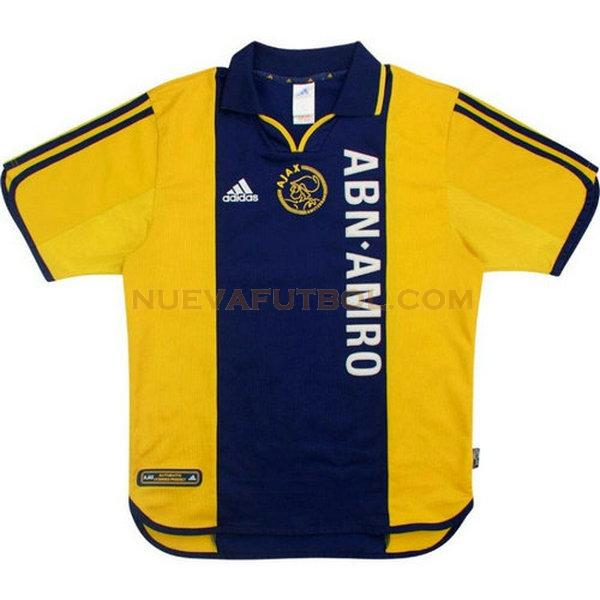 segunda camiseta ajax 2000-2001 amarillo hombre