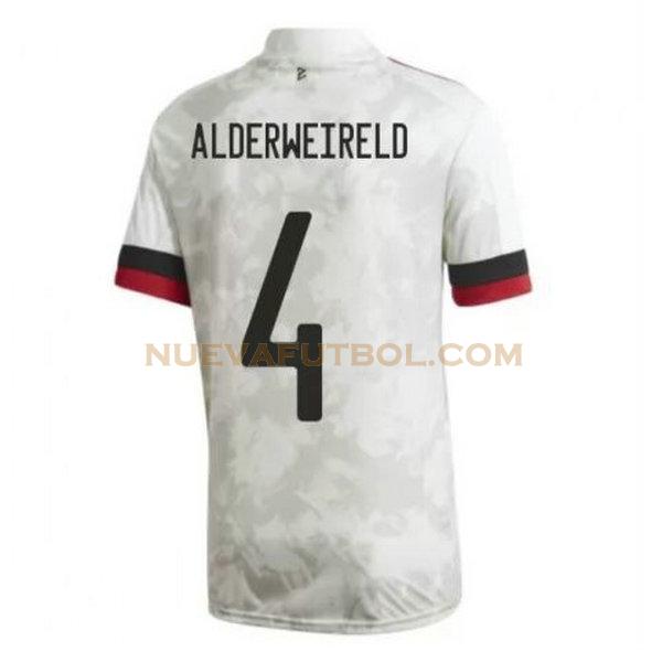 segunda camiseta alderweireld 4 bélgica 2020-2021 blanco hombre