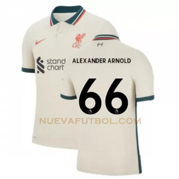 segunda camiseta alexander arnold 66 liverpool 2021 2022 amarillo hombre