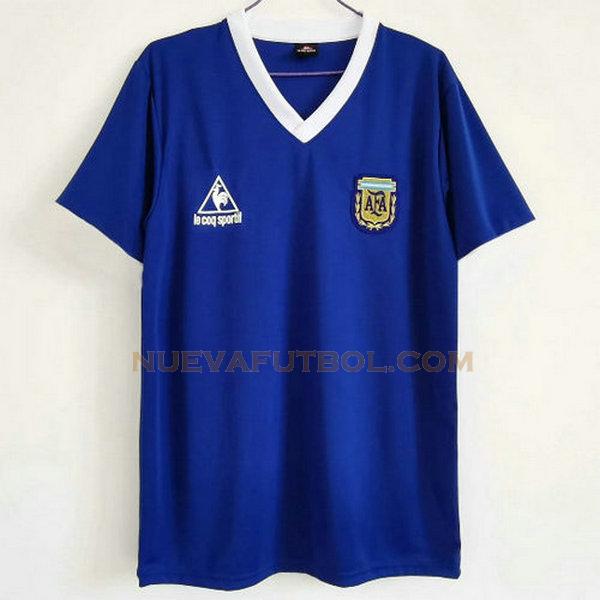 segunda camiseta argentina 1986 azul hombre