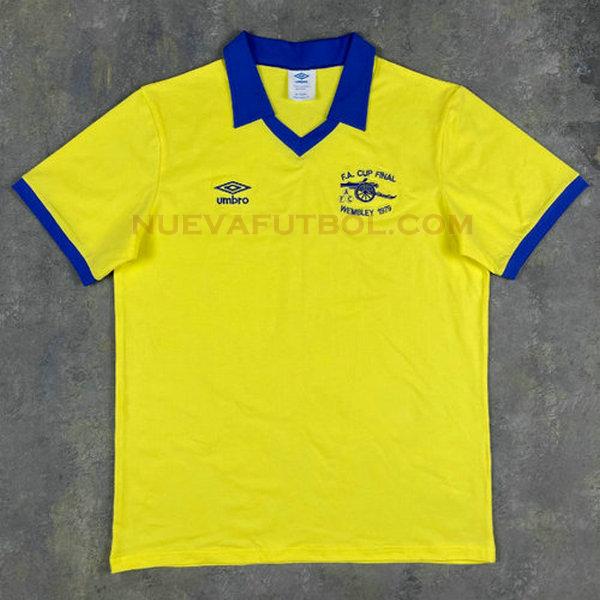 segunda camiseta arsenal 1971-1979 amarillo hombre