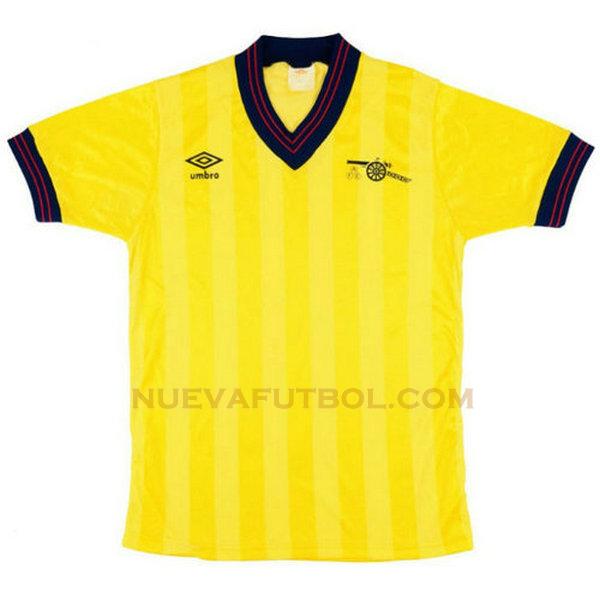 segunda camiseta arsenal 1984-1986 amarillo hombre