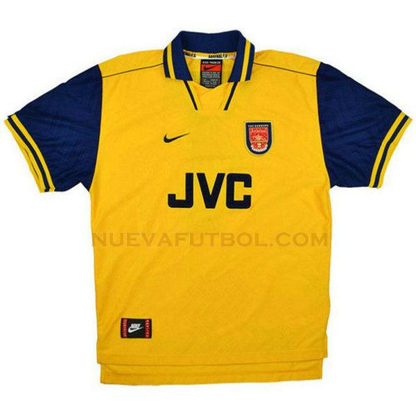 segunda camiseta arsenal 1996-1997 amarillo hombre