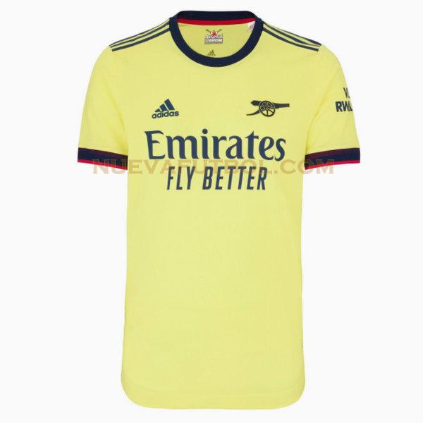 segunda camiseta arsenal 2021 2022 amarillo hombre