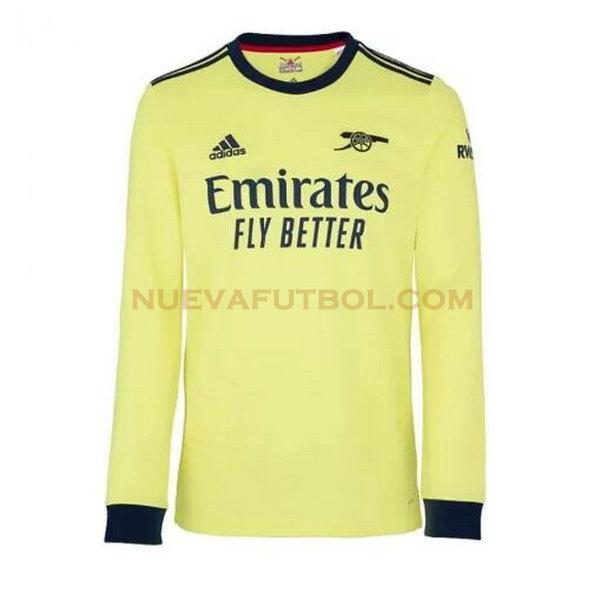 segunda camiseta arsenal ml 2021 2022 amarillo hombre