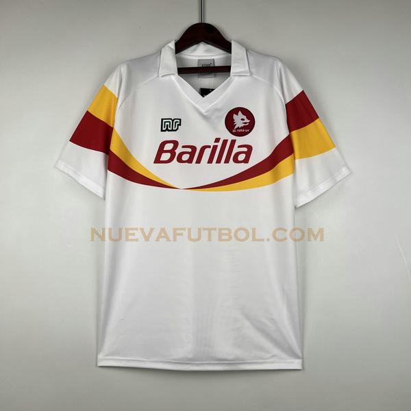 segunda camiseta as roma 1990 1991 blanco hombre