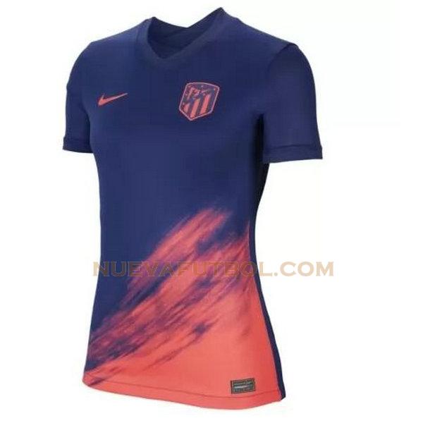 segunda camiseta atletico madrid 2021 2022 azul rojo mujer