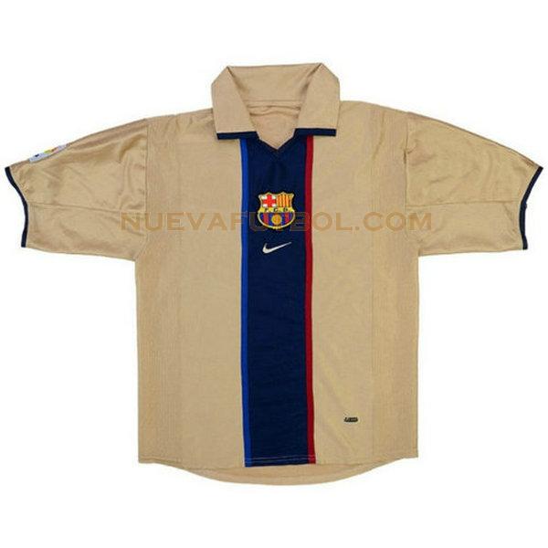 segunda camiseta barcelona 2002-2003 amarillo hombre