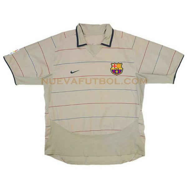 segunda camiseta barcelona 2003-2004 amarillo hombre