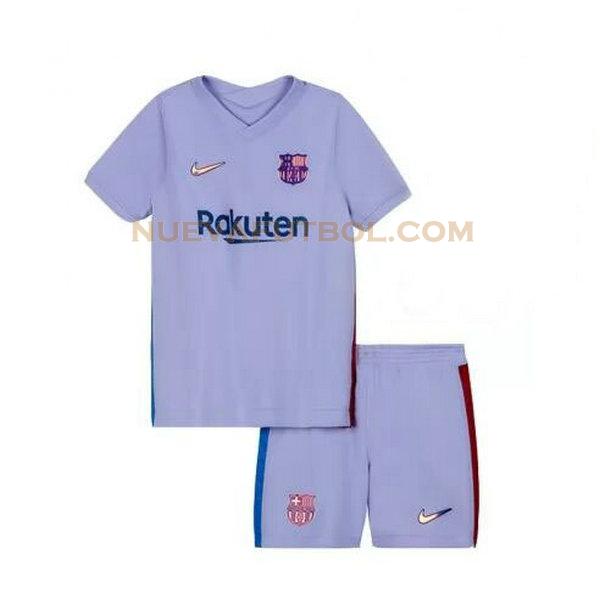 segunda camiseta barcelona 2021 2022 blanco niño