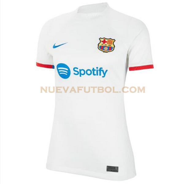 segunda camiseta barcelona 2023 2024 blanco mujer