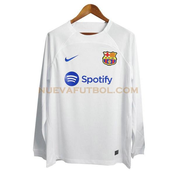 segunda camiseta barcelona ml 2023 2024 blanco hombre