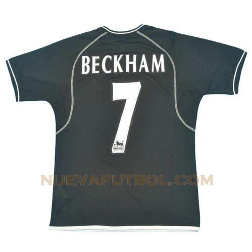 segunda camiseta beckham 7 manchester united 2000-2002 hombre