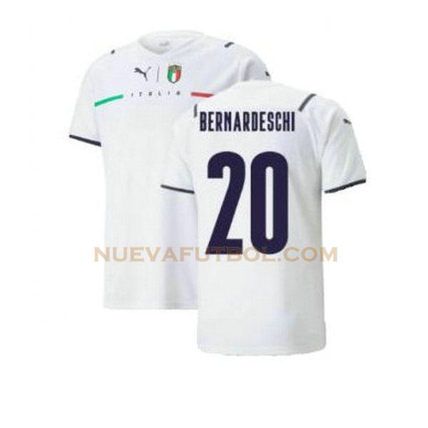 segunda camiseta bernardeschi 20 italia 2021 2022 blanco hombre