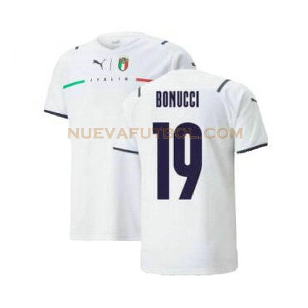 segunda camiseta bonucci 19 italia 2021 2022 blanco hombre