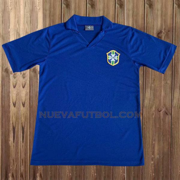 segunda camiseta brasil 1957 azul hombre