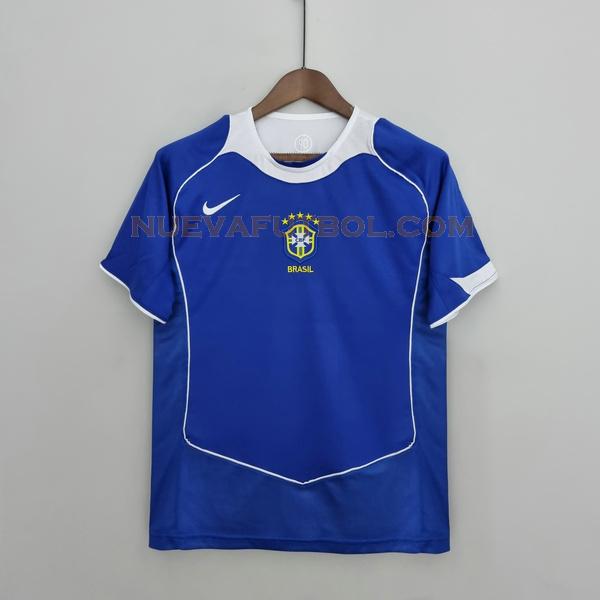segunda camiseta brasil 2004 2006 azul hombre