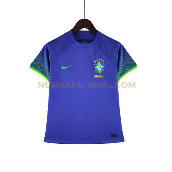 segunda camiseta brasil 2022 2023 azul mujer