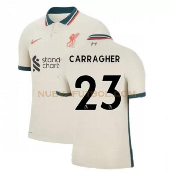 segunda camiseta carragher 23 liverpool 2021 2022 amarillo hombre