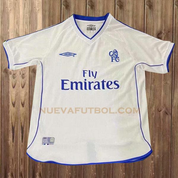 segunda camiseta chelsea 2001-2003 blanco hombre
