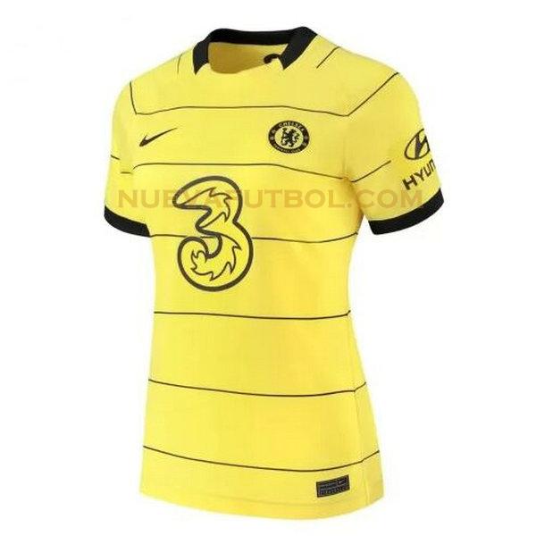 segunda camiseta chelsea 2021 2022 amarillo mujer