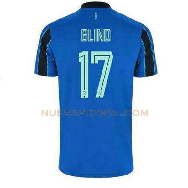 segunda camiseta daley blind 17 ajax 2021 2022 azul hombre